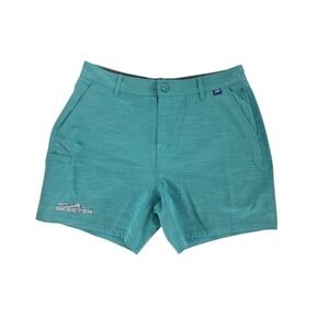 AFTCO Skeeter Mens 34x8 Fishing Boating Board Shorts Teal Heather Performance